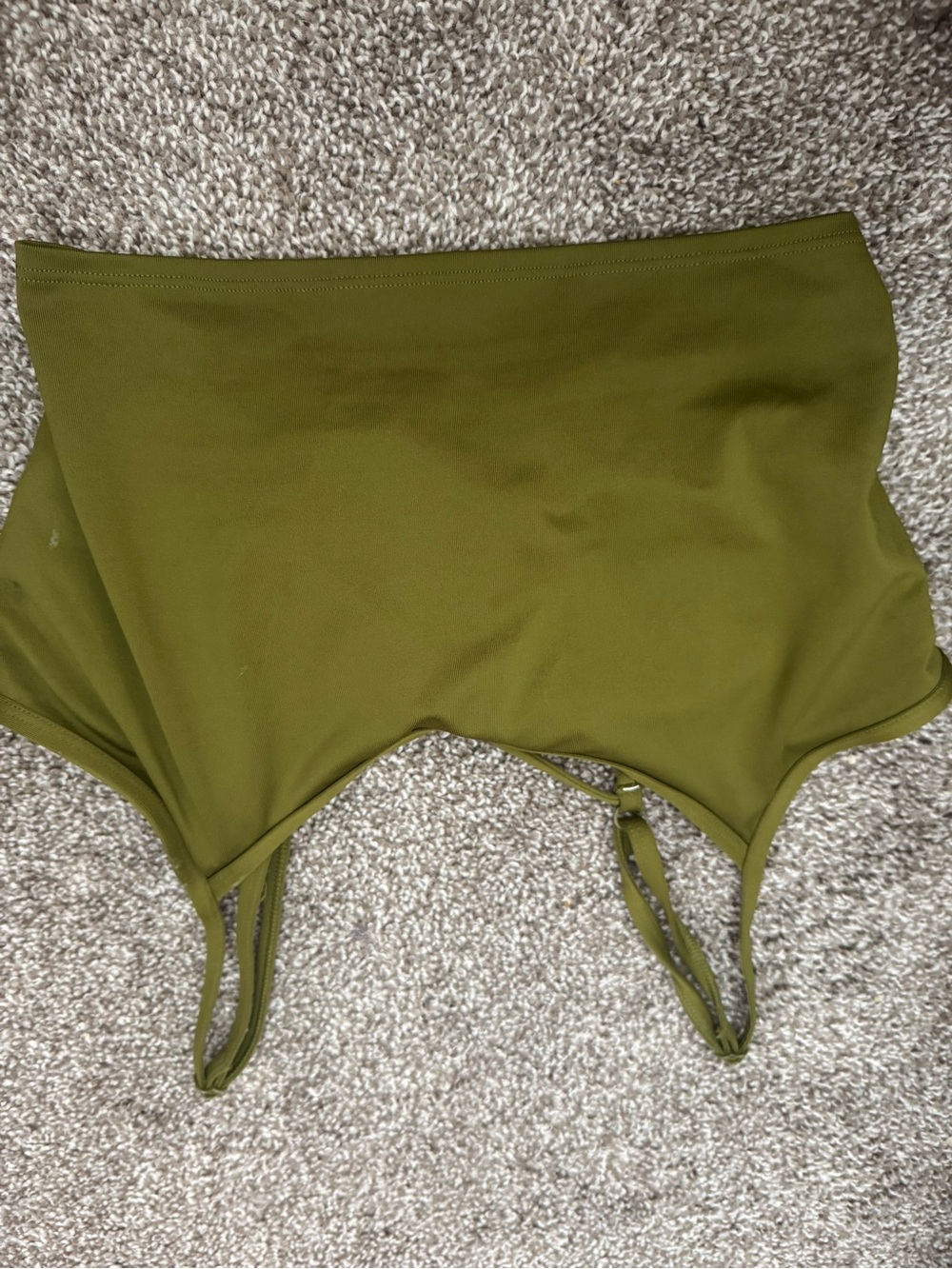 PINK Victoria's Secret Olive Green Ribbed Bikini Top